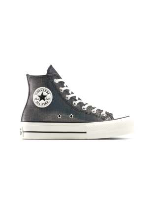 Converse - Chuck Taylor All Star Lift - Glitzernde Sneaker in Schwarz/Schwarz/Egret mit Plateausohle