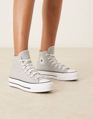 Converse - Chuck Taylor All Star Lift Hi - Baskets montantes à semelle plateforme - Gris