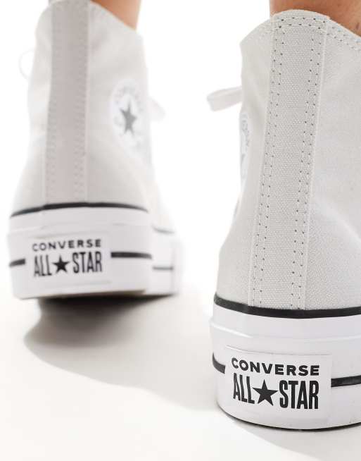 Converse basse femme gris clair sale