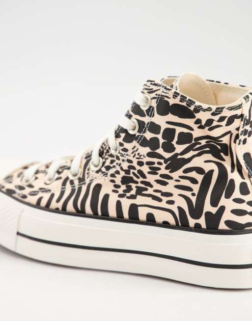 Converse – Chuck Taylor All Star Lift Hi – Buty sportowe w panterkę, 4 z 4