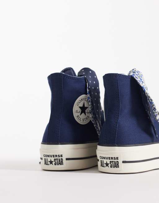 Converse Chuck Taylor - All Star Lift Hi - Club House - Marineblå flatform-sneakers, 2 af 5