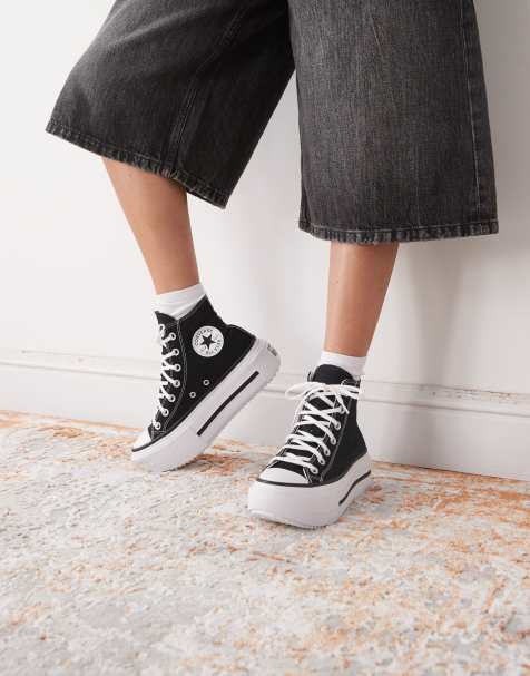 Converse Chuck Taylor All Star Lift Hi Double Stack sneakers in black - view 1