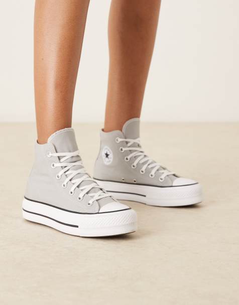 Converse – Chuck Taylor All Star Lift Hi – Grå sneakers med höga skaft - view 1
