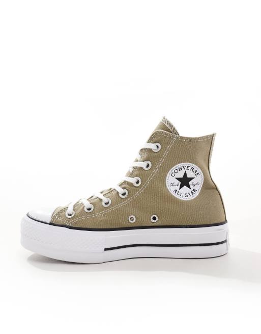 Converse – Chuck Taylor All Star Lift Hi – Gröna sneakers med högt skaft, 4 av 5