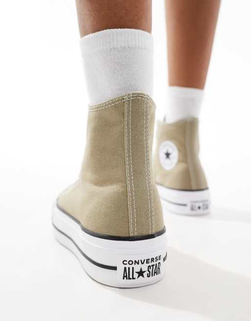 Converse – Chuck Taylor All Star Lift Hi – Gröna sneakers med högt skaft, 5 av 5