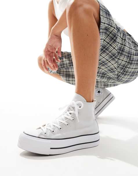 Converse – Chuck Taylor All Star Lift Hi – Knöchelhohe Sneaker in Hellgrau - view 1