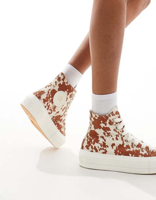 Converse – Chuck Taylor All Star Lift Hi – Knöchelhohe Sneaker mit Tierfellmuster , 4 von 5
