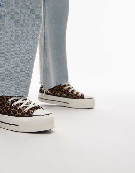 Converse – Chuck Taylor All Star Lift Hi – Leopardmönstrade sneakers med platåsula och höga skaft, 4 av 5