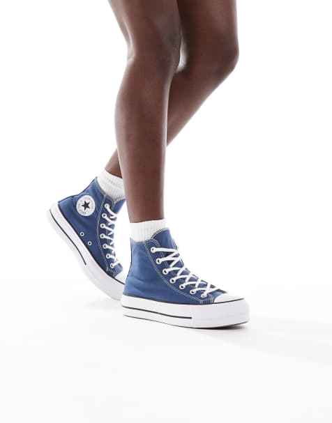 Converse Chuck Taylor - All Star Lift Hi - Marineblå flatform-sneakers - view 1