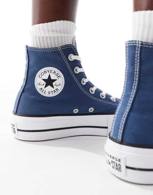 Converse Chuck Taylor - All Star Lift Hi - Marineblå flatform-sneakers, 5 af 5
