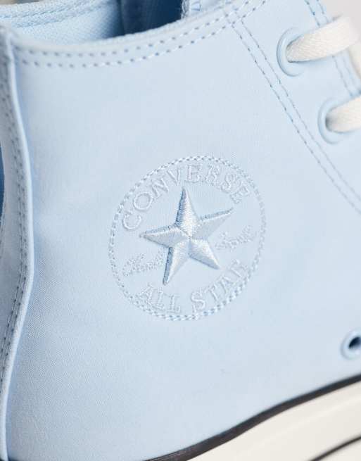 Converse Chuck Taylor All Star Lift Hi Platform Peached Canvas sneakers in blue, 4 of 5