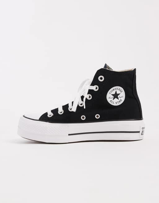 Converse Chuck Taylor All Star Lift Hi platform sneakers in black, 2 of 5