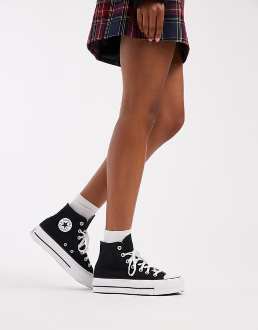 Converse Chuck Taylor All Star Lift Hi platform sneakers in black