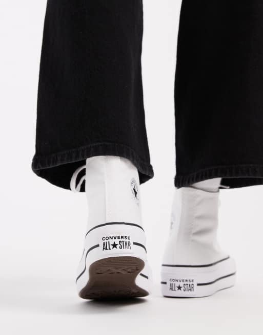 Converse Chuck Taylor All Star Lift Hi platform sneakers in white, 3 of 5