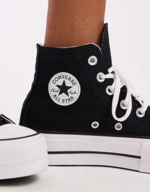 Converse Chuck Taylor All Star Lift Hi platform trainers in black