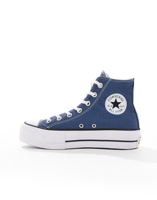 Converse Chuck Taylor All Star Lift Hi platform trainers in navy, 2 of 5