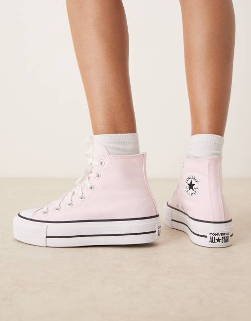 Converse Chuck Taylor All Star Lift Hi platform trainers in pink