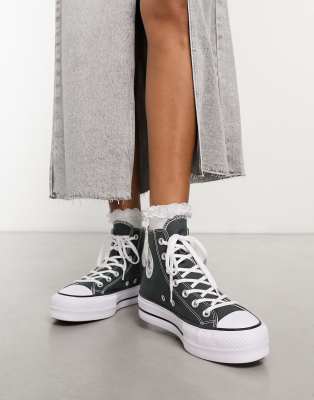 Converse - Chuck Taylor All Star Lift Hi - Sneaker in Dunkelgrau-Grün