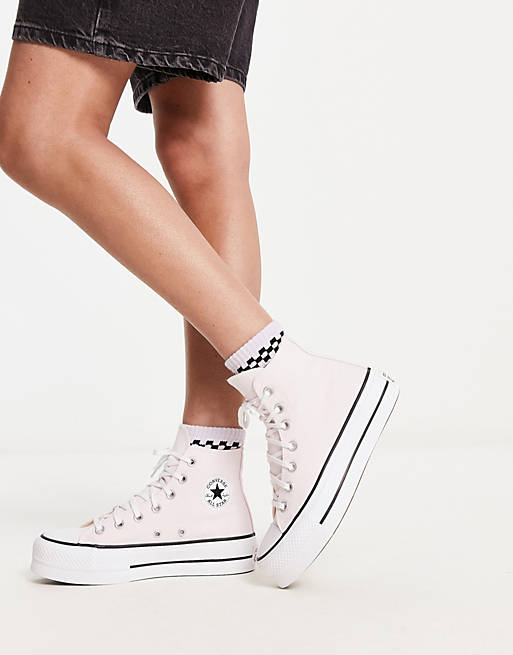 Converse – Chuck Taylor All Star Lift Hi – Sneaker in Rosa mit Plateausohle  | ASOS