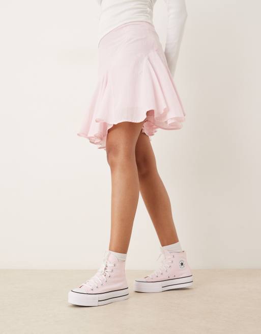 Converse – Chuck Taylor All Star Lift Hi – Sneaker in Rosa mit Plateausohle, 4 von 5