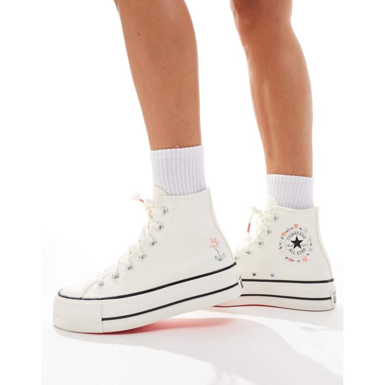 Converse Chuck Taylor All Star Lift Hi Sneakers alte bianche