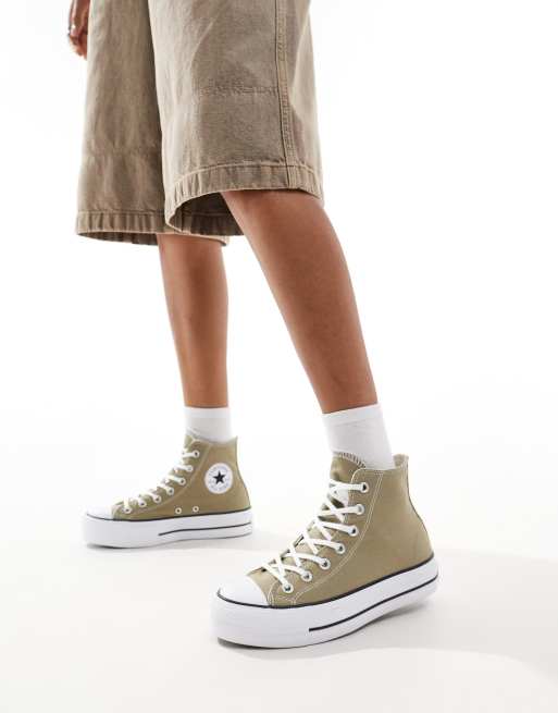 Converse - Chuck Taylor All Star Lift Hi - Sneakers alte color muschio
