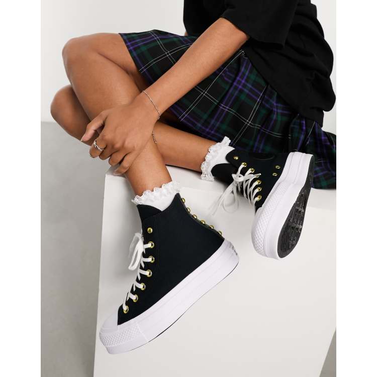 Converse nere alte con borchie prezzo hotsell