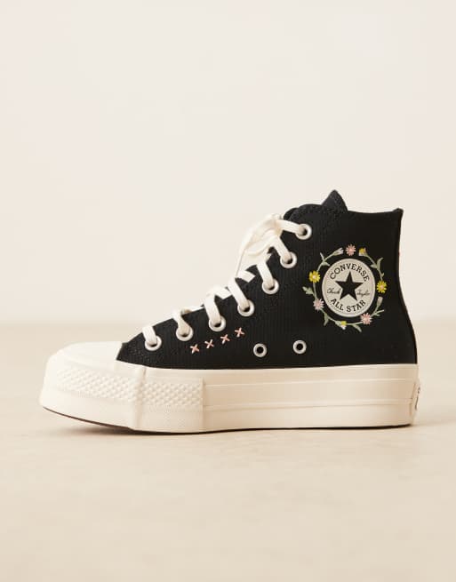 Converse Chuck Taylor All Star Lift Hi Sneakers alte nere con