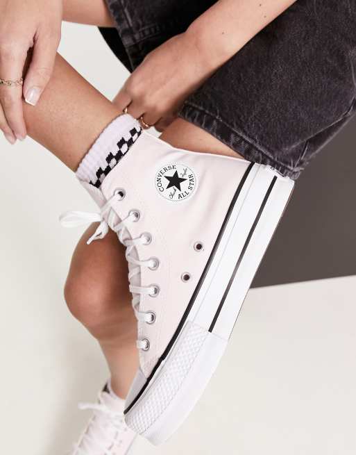 Converse bianche suola alta hotsell