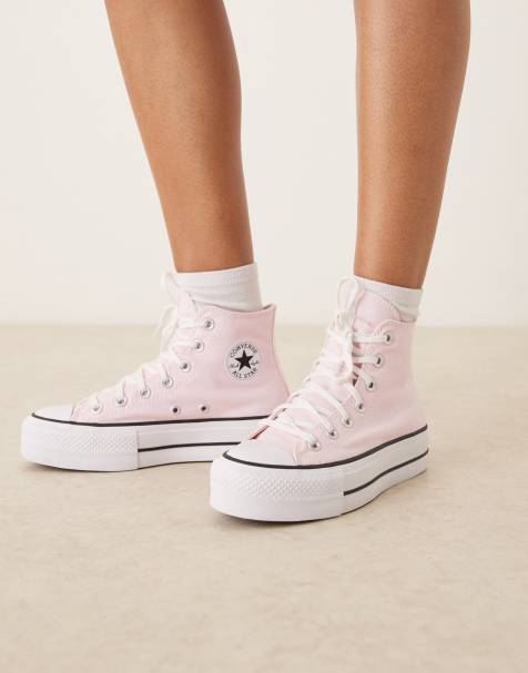 Converse - Chuck Taylor All Star Lift Hi - Sneakers alte rosa con suola platform - view 1