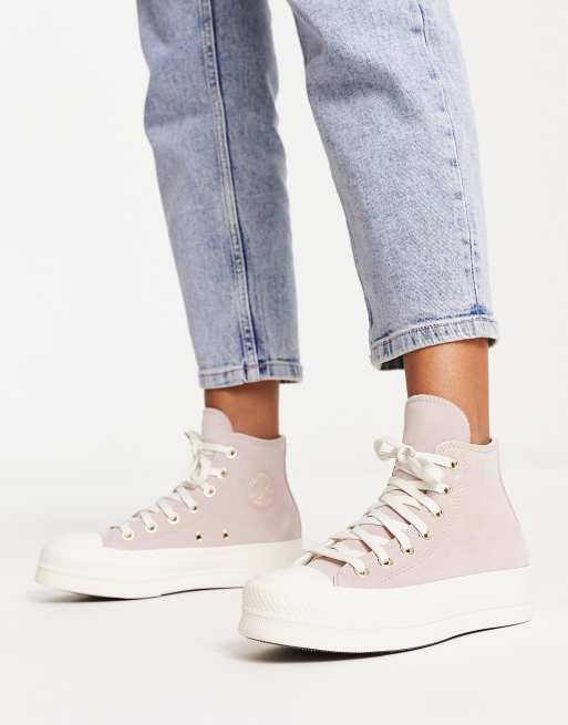 Converse Chuck Taylor All Star Lift Hi Sneakers color malva ASOS
