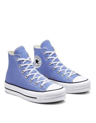 Converse Chuck Taylor All Star Lift Hi sneakers in blue | ASOS