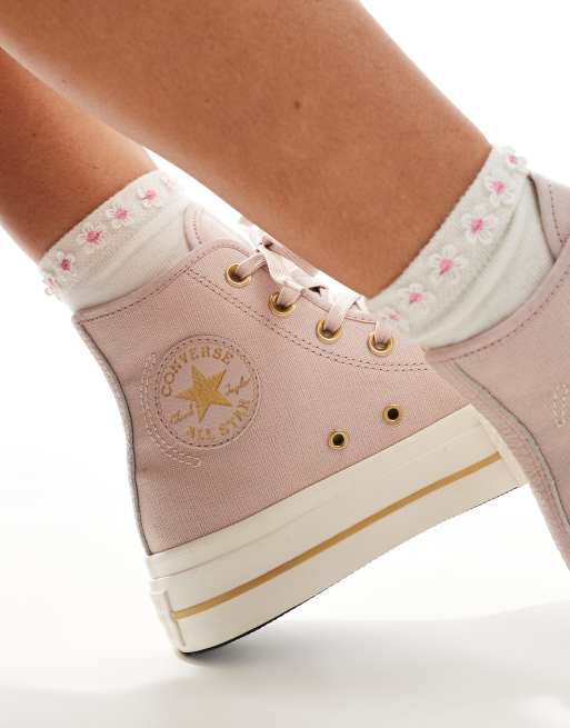 Converse Chuck Taylor - All Star Lift Hi - Sneakers in lichtroze, 4 van 5