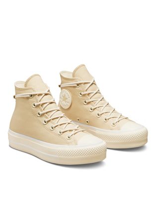 Converse Chuck Taylor All Star Lift Hi sneakers in oat