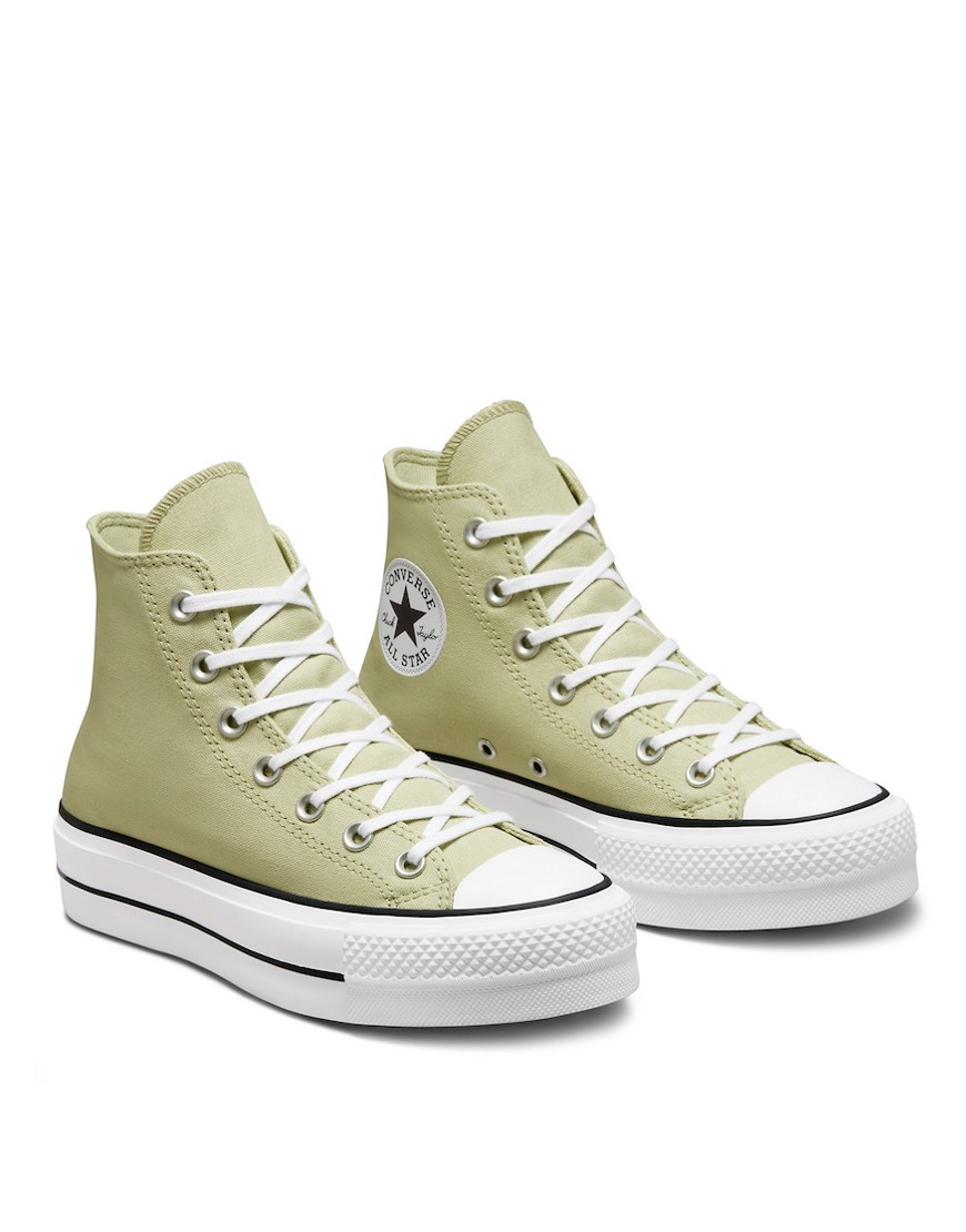 Converse Chuck Taylor All Star Lift Hi sneakers in olive-Green