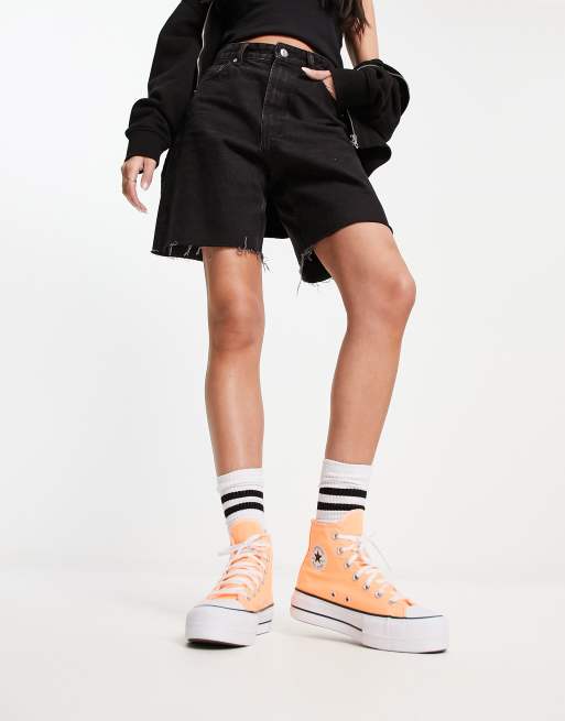 Converse Chuck Taylor All Star Lift Hi sneakers in orange, 4 of 4