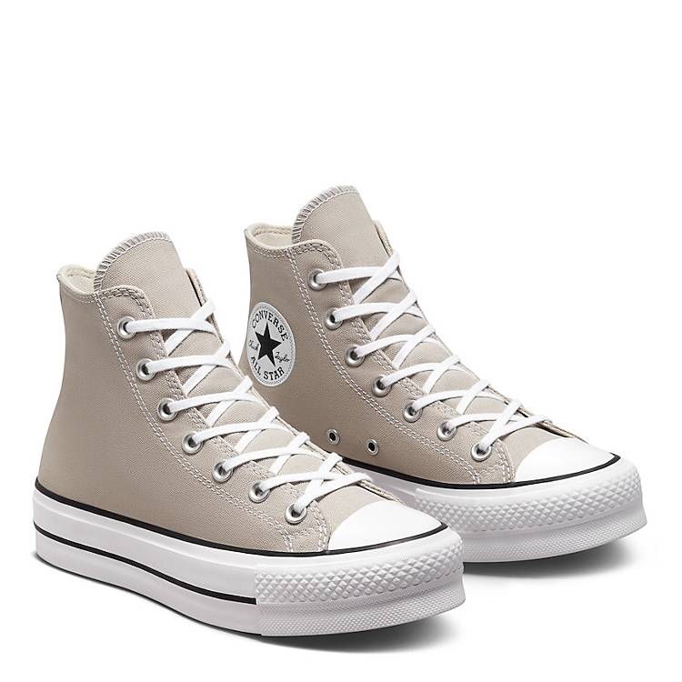 Stadium axis Contradiction Converse Chuck Taylor All Star Lift Hi sneakers in sand | ASOS