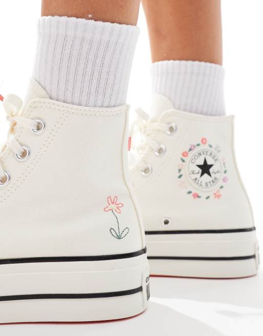 Converse blanche a fleur hotsell