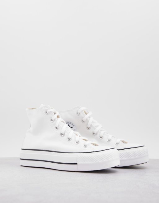 Converse Chuck Taylor All Star Lift Hi sneakers in white | ASOS