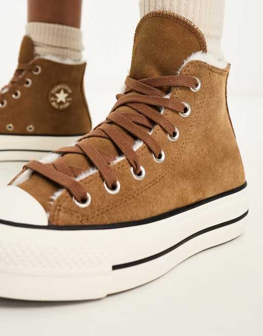 Women's fleece lined deals converse