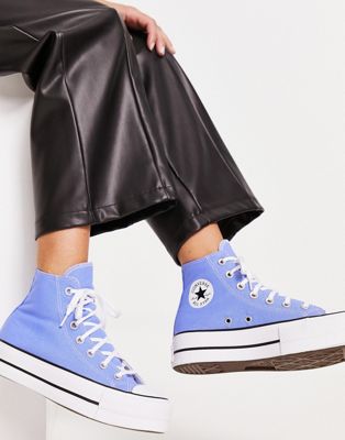 Converse Chuck Taylor All Star Lift Hi trainers in baby blue | ASOS