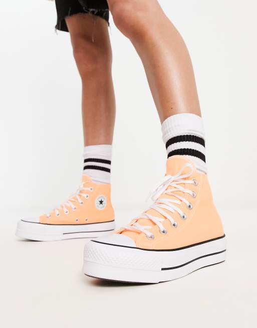 Orange converse shoes store for women