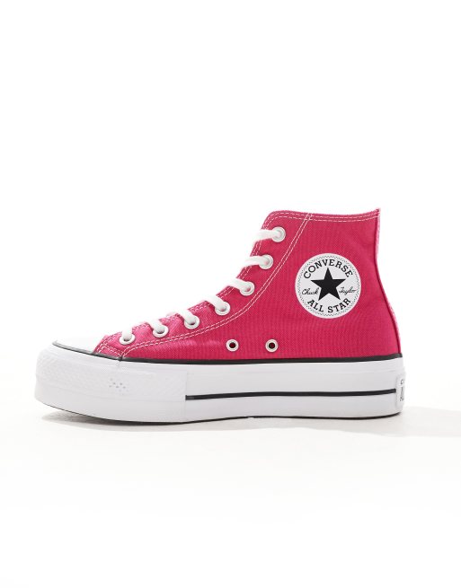 Converse Chuck Taylor All Star Lift Hi trainers in pink