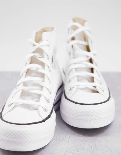 Converse Chuck Taylor All Star Lift Hi trainers in white, 4 of 4