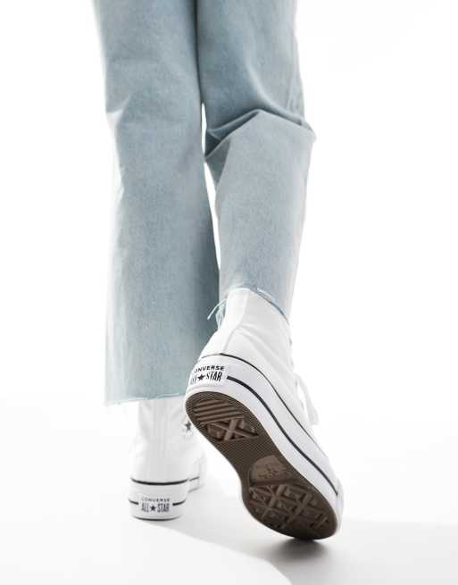 Converse Chuck Taylor - All Star Lift Hi - Wide Fit - Hvide flatform-sneakers, 3 af 5
