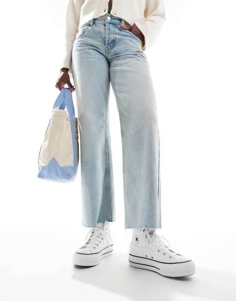 Converse Chuck Taylor All Star Lift Hi Wide Fit platform trainers in white - view 1