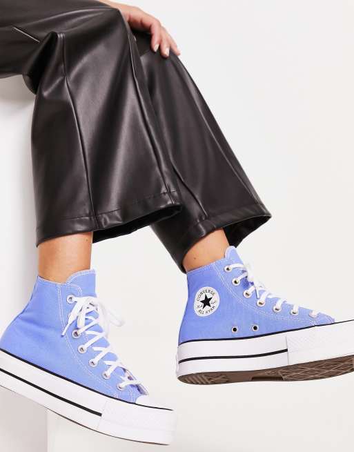 Mondwater daar ben ik het mee eens Ruilhandel Converse Chuck Taylor - All Star Lift - Hoge sneakers in babyblauw | ASOS