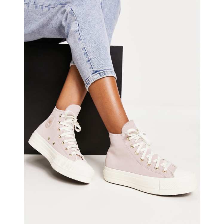 ik heb het gevonden Elementair limiet Converse Chuck Taylor - All Star Lift - Hoge sneakers in mauve | ASOS