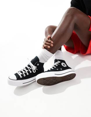 Converse - Chuck Taylor All Star Lift - Knöchelhohe Sneaker in Schwarz mit Plateausohle