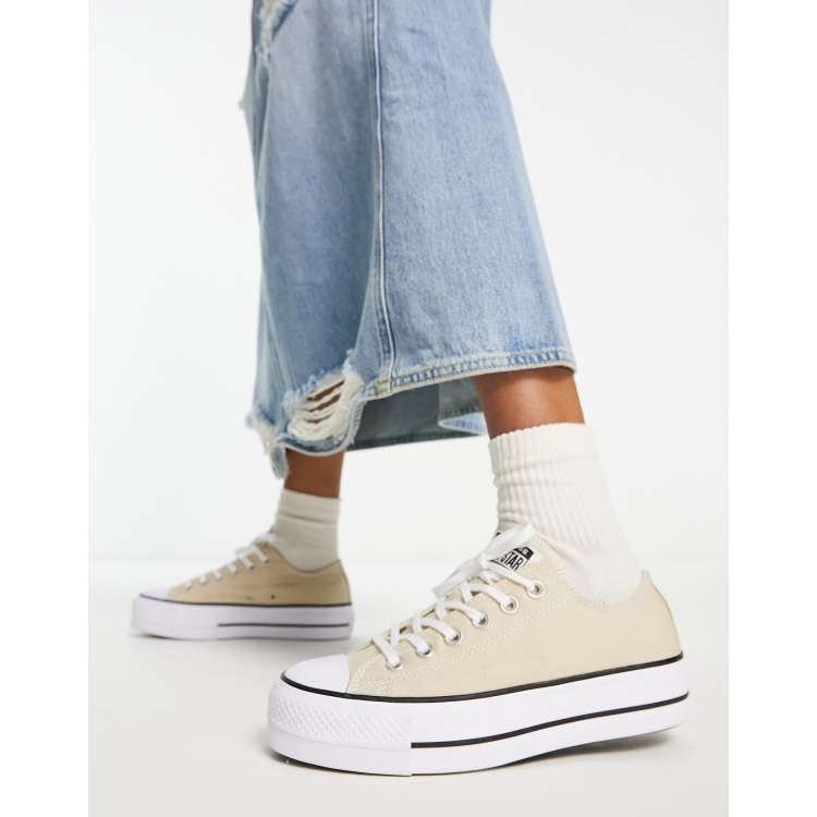 Converse beige femme plateforme hot sale